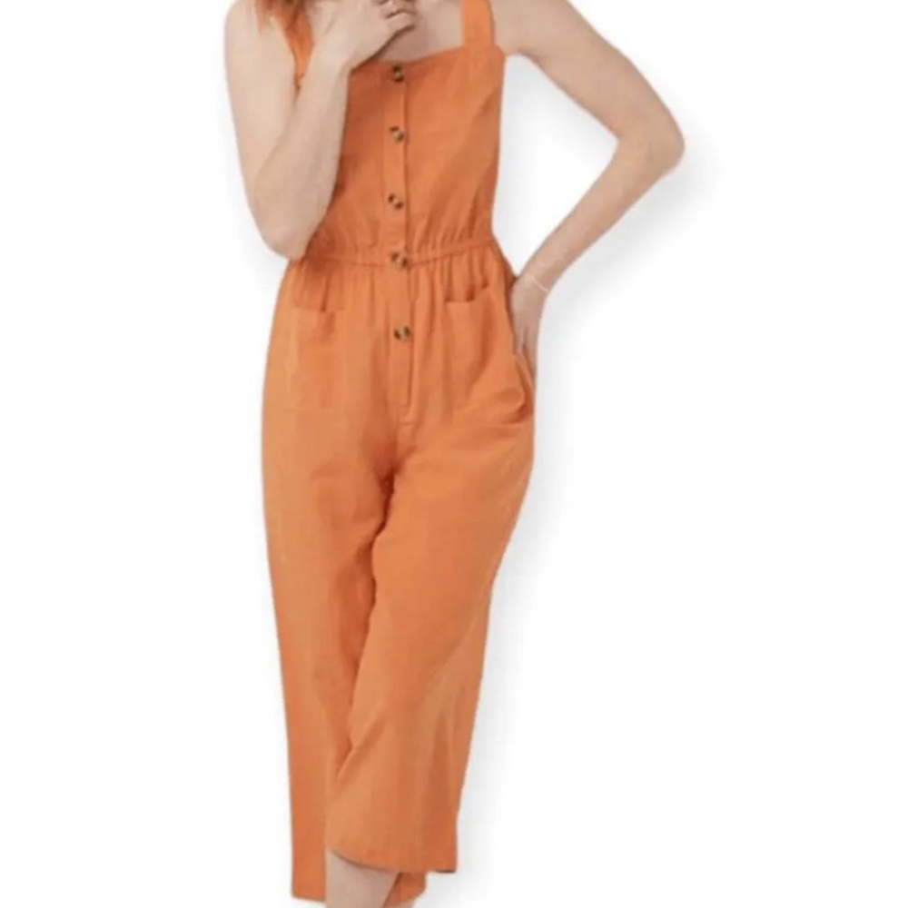Lauren Conrad Square Neck Orange Jumpsuit - Size XS - New with Tag